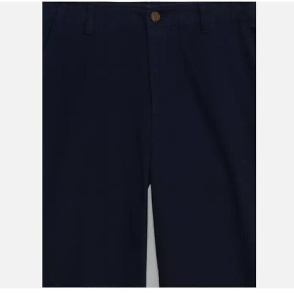 GAP Mid Rise Loose Khakis Navy Blue 100% Cotton Weave Straight Leg Pants RT$90 - Picture 6 of 10